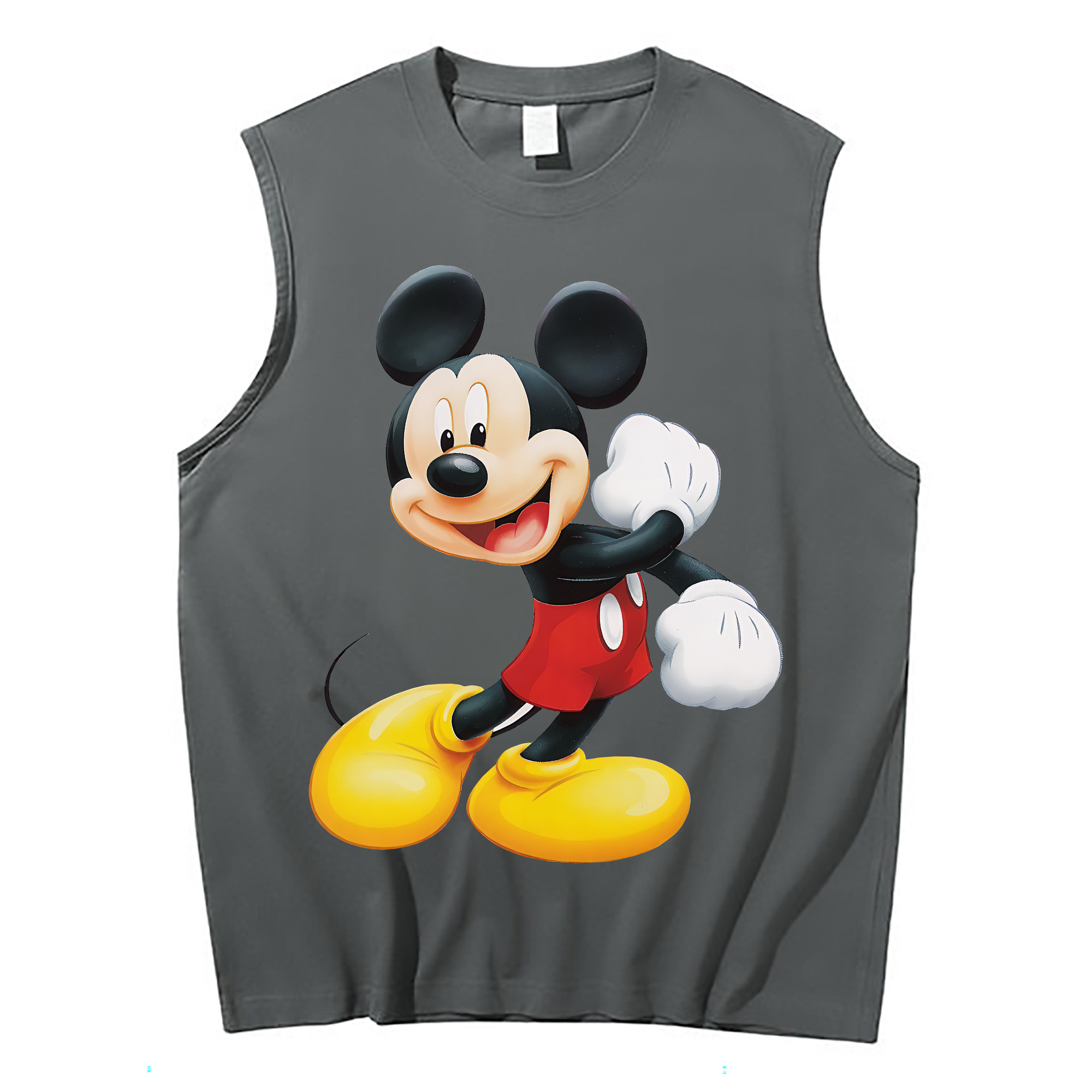 （画像用） ミッキーマウス Mickey Mouse コットン100％タンクトップ（フロントプリント）